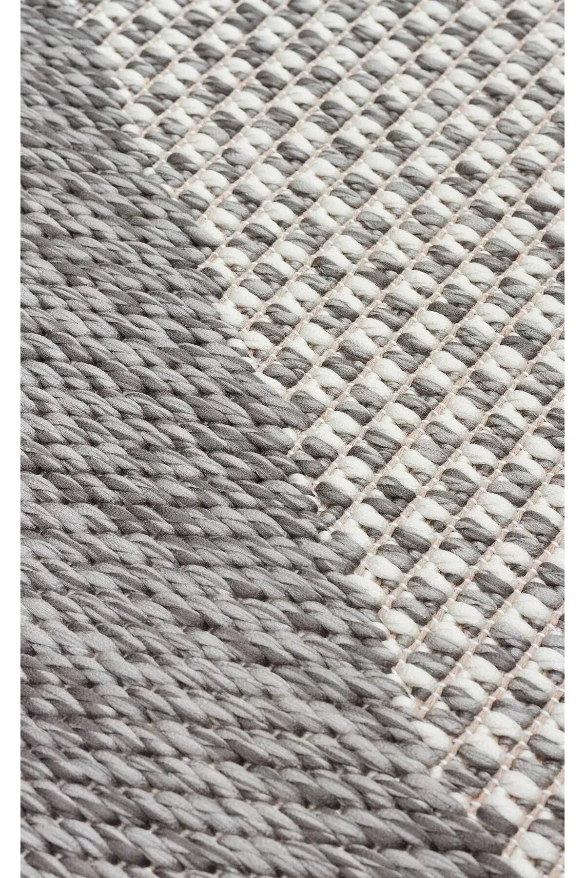 MONO MNO 03 GREY Hav Toz Vermez Kaymaz Tabanlı Sisal Halı - HALI VAGONU