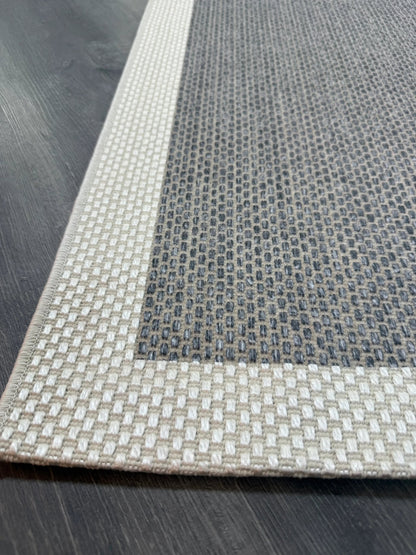 Natura Sisal NTR 06 Krem Antrasit Sisal Dokuma Halı - NTR 06 - HALI VAGONU
