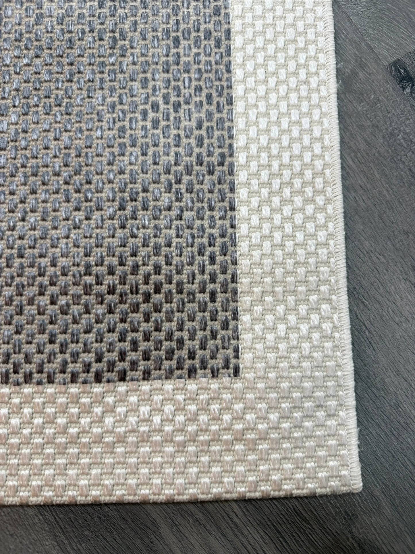 Natura Sisal NTR 06 Krem Antrasit Sisal Dokuma Halı - NTR 06 - HALI VAGONU