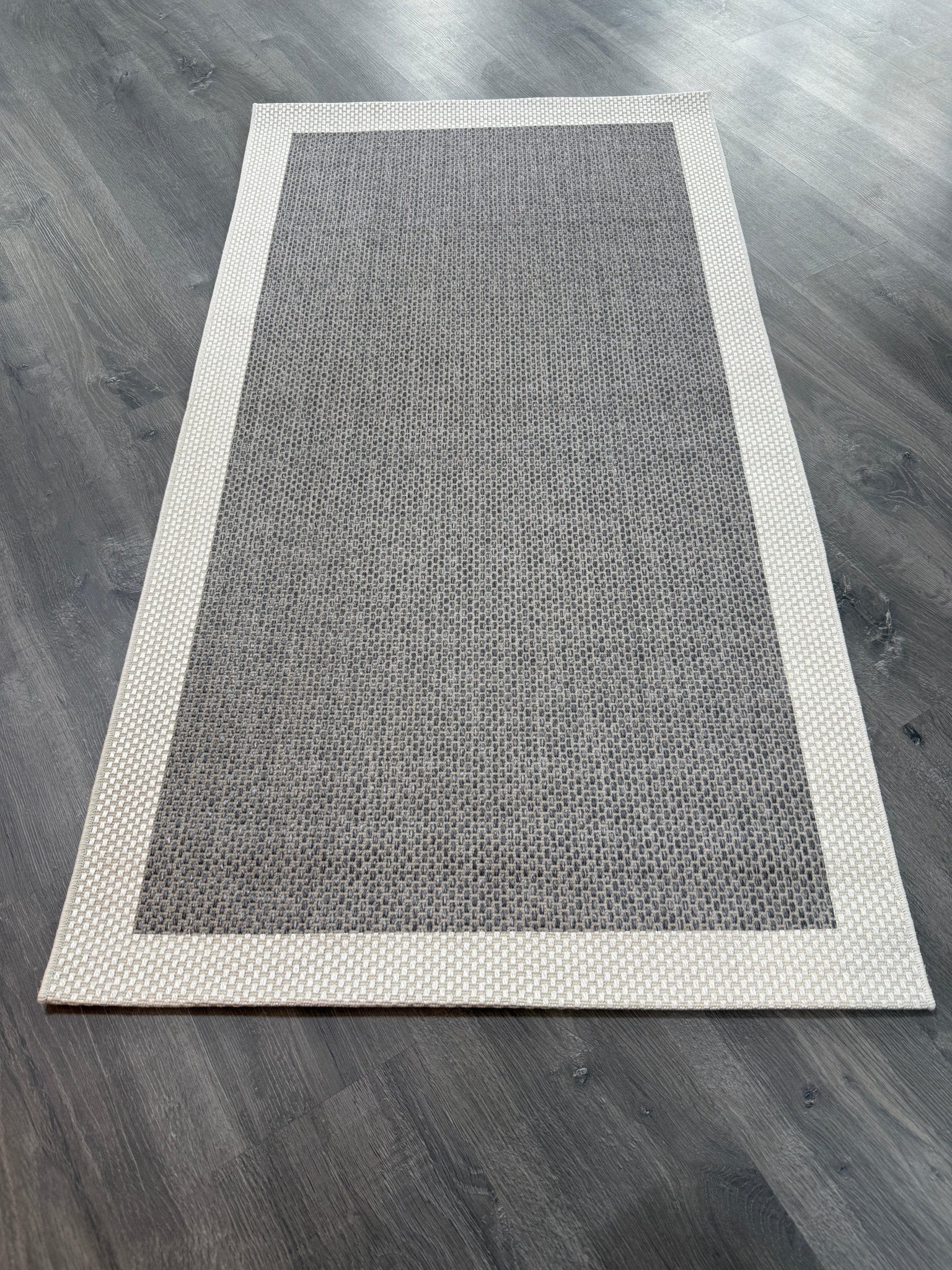Natura Sisal NTR 06 Krem Antrasit Sisal Dokuma Halı - NTR 06 - HALI VAGONU