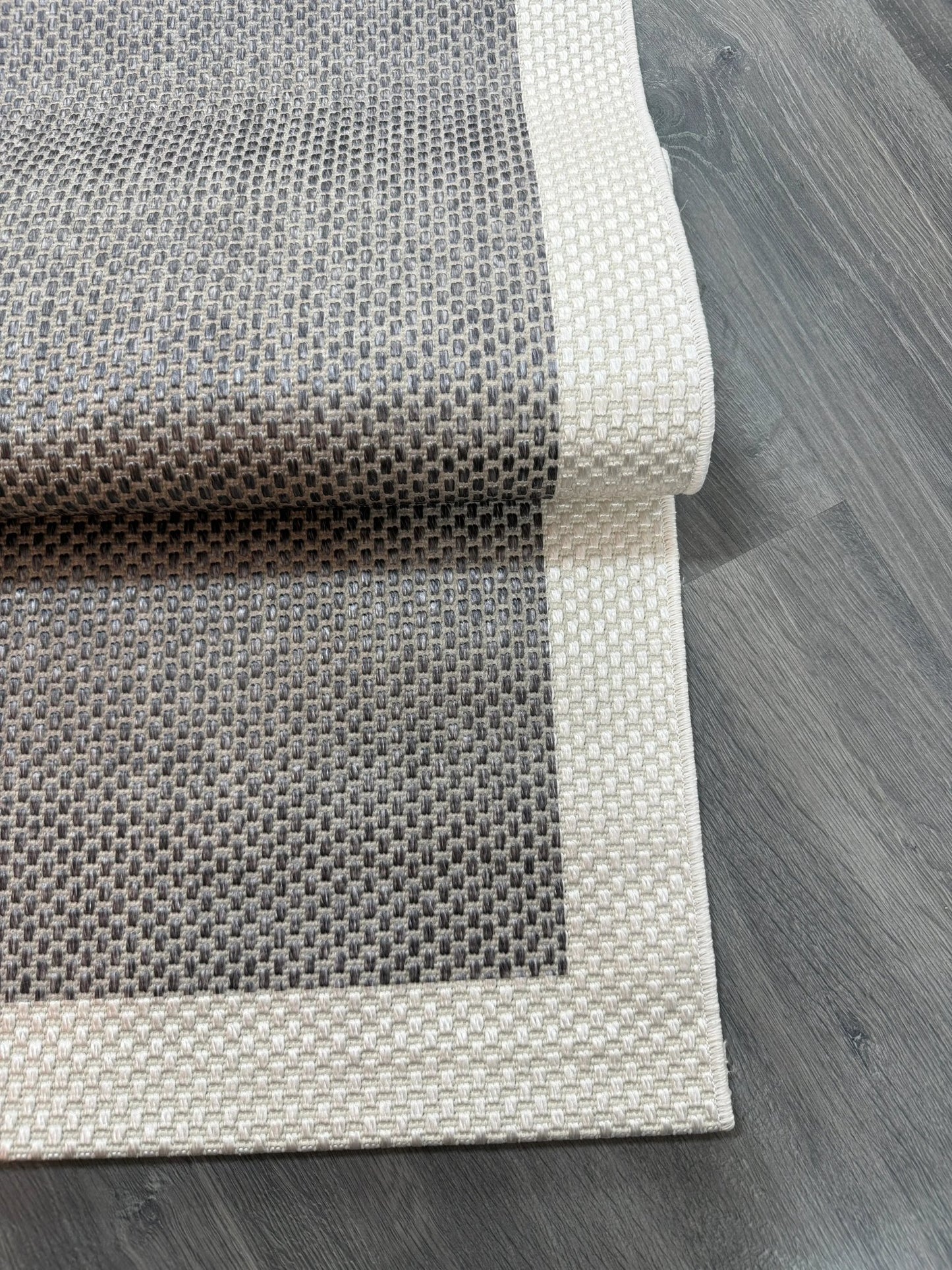 Natura Sisal NTR 06 Krem Antrasit Sisal Dokuma Halı - NTR 06 - HALI VAGONU