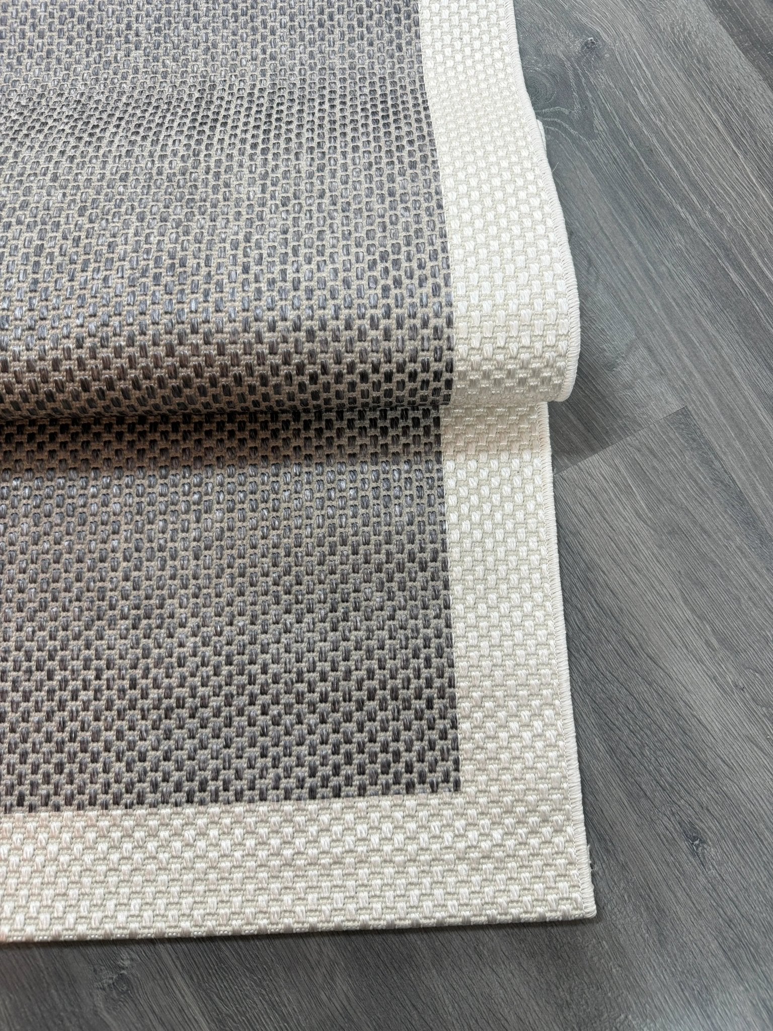 Natura Sisal NTR 06 Krem Antrasit Sisal Dokuma Halı - NTR 06 - HALI VAGONU