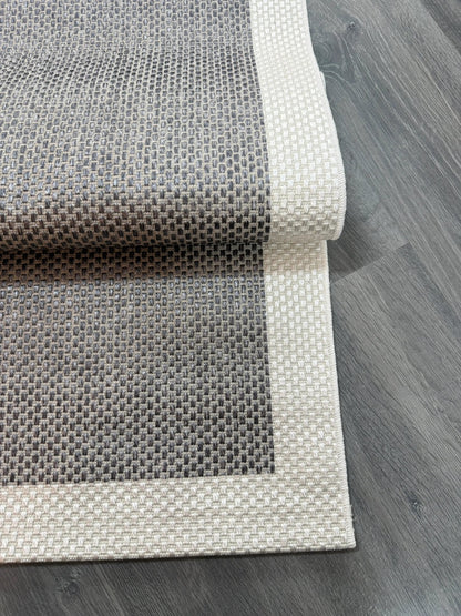 Natura Sisal NTR 06 Krem Antrasit Sisal Dokuma Halı - NTR 06 - HALI VAGONU