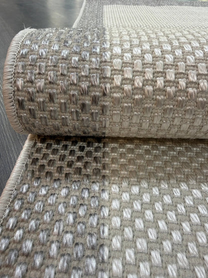 Natura Sisal NTR 08 Gri Krem Sisal Dokuma Halı - NTR 08 - HALI VAGONU