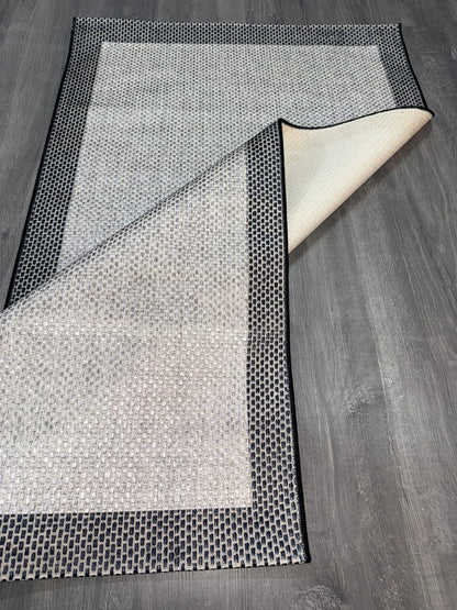 Natura Sisal NTR 10 Siyah Gri Sisal Dokuma Halı - NTR 10 - HALI VAGONU