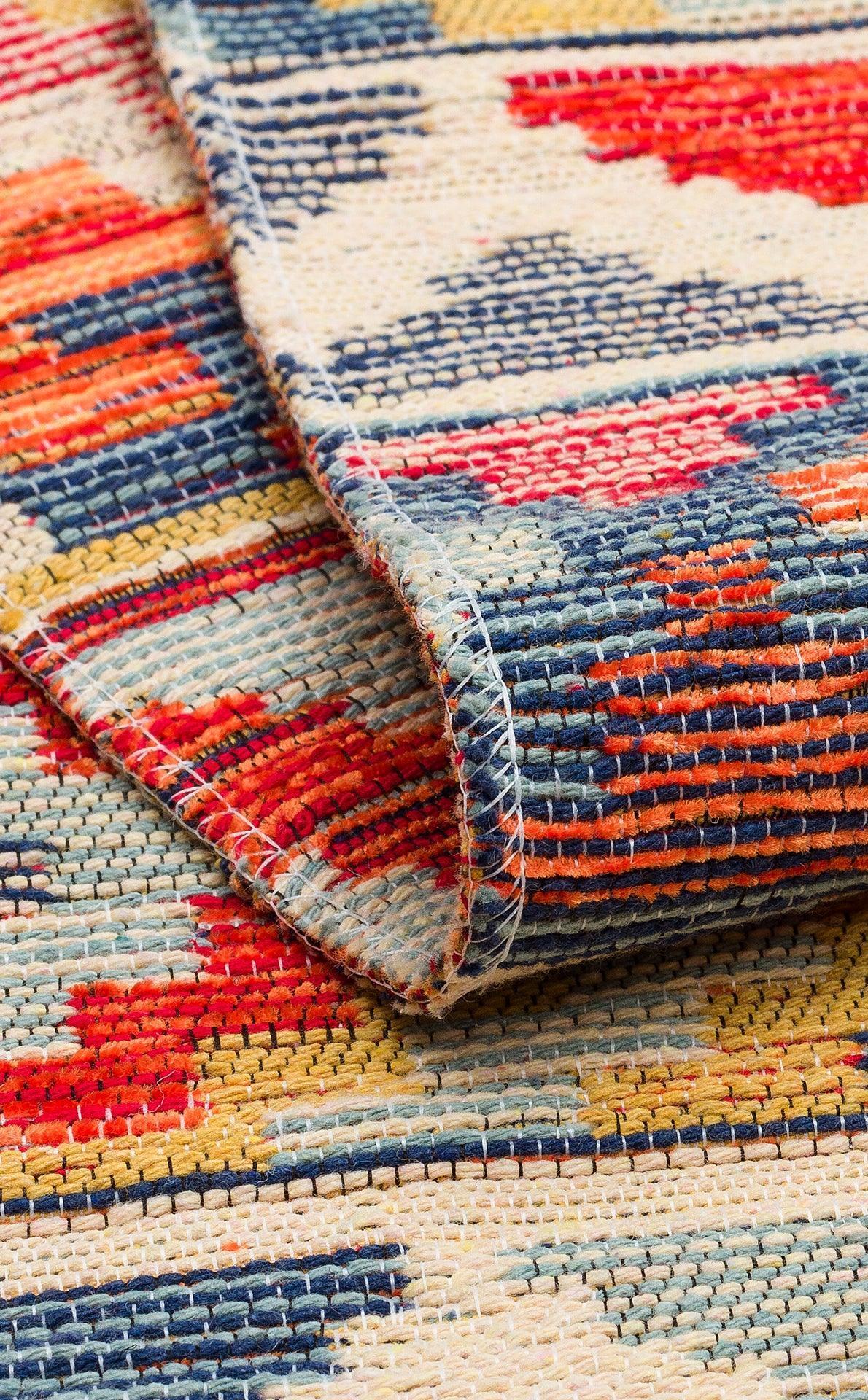 NOMAD 02 AQUA Yıkanabilir, Çift Taraflı Kullanıma Uygun Yumuşak Tuşeli Otantik Kilim - HALI VAGONU