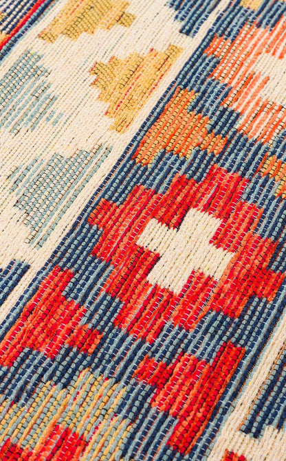 NOMAD 02 AQUA Yıkanabilir, Çift Taraflı Kullanıma Uygun Yumuşak Tuşeli Otantik Kilim - HALI VAGONU