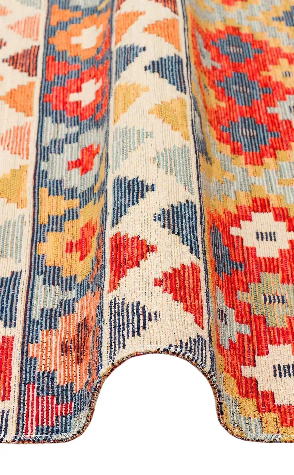 NOMAD 02 AQUA Yıkanabilir, Çift Taraflı Kullanıma Uygun Yumuşak Tuşeli Otantik Kilim - HALI VAGONU