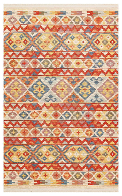 NOMAD 02 AQUA Yıkanabilir, Çift Taraflı Kullanıma Uygun Yumuşak Tuşeli Otantik Kilim - HALI VAGONU