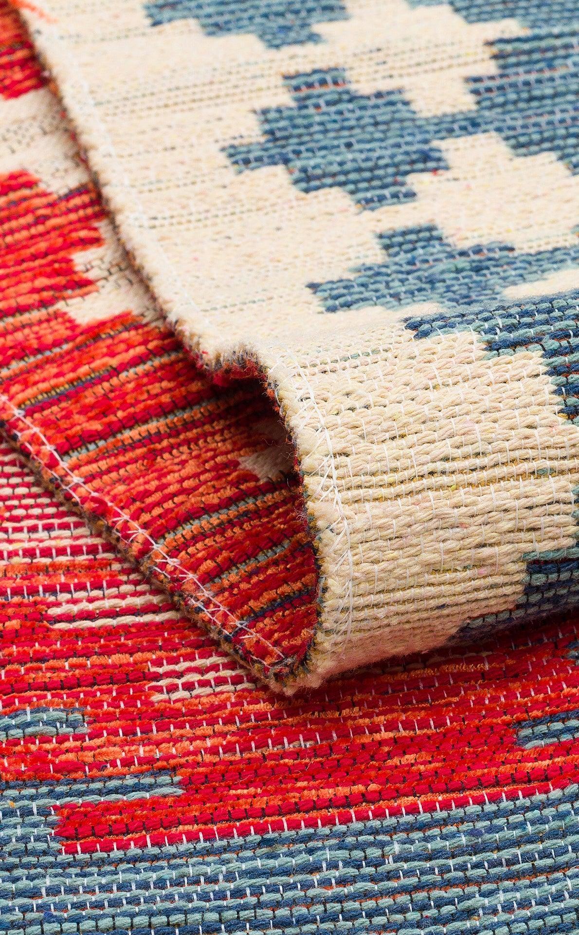 NOMAD 04 NAVY Yıkanabilir, Çift Taraflı Kullanıma Uygun Yumuşak Tuşeli Otantik Kilim - HALI VAGONU