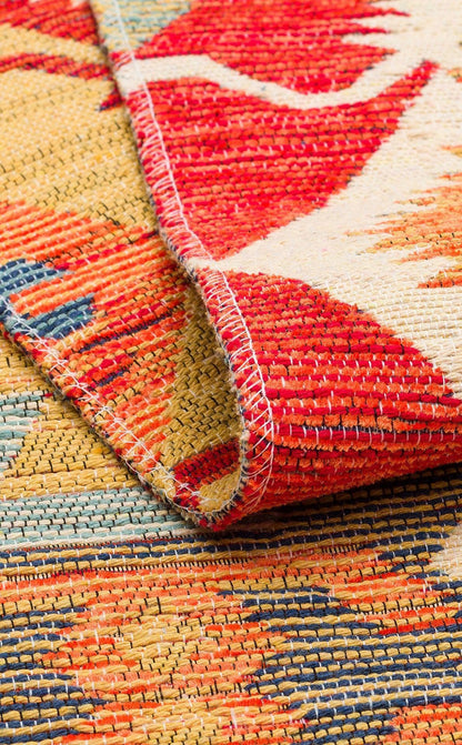 NOMAD 06 RED Yıkanabilir, Çift Taraflı Kullanıma Uygun Yumuşak Tuşeli Otantik Kilim - HALI VAGONU
