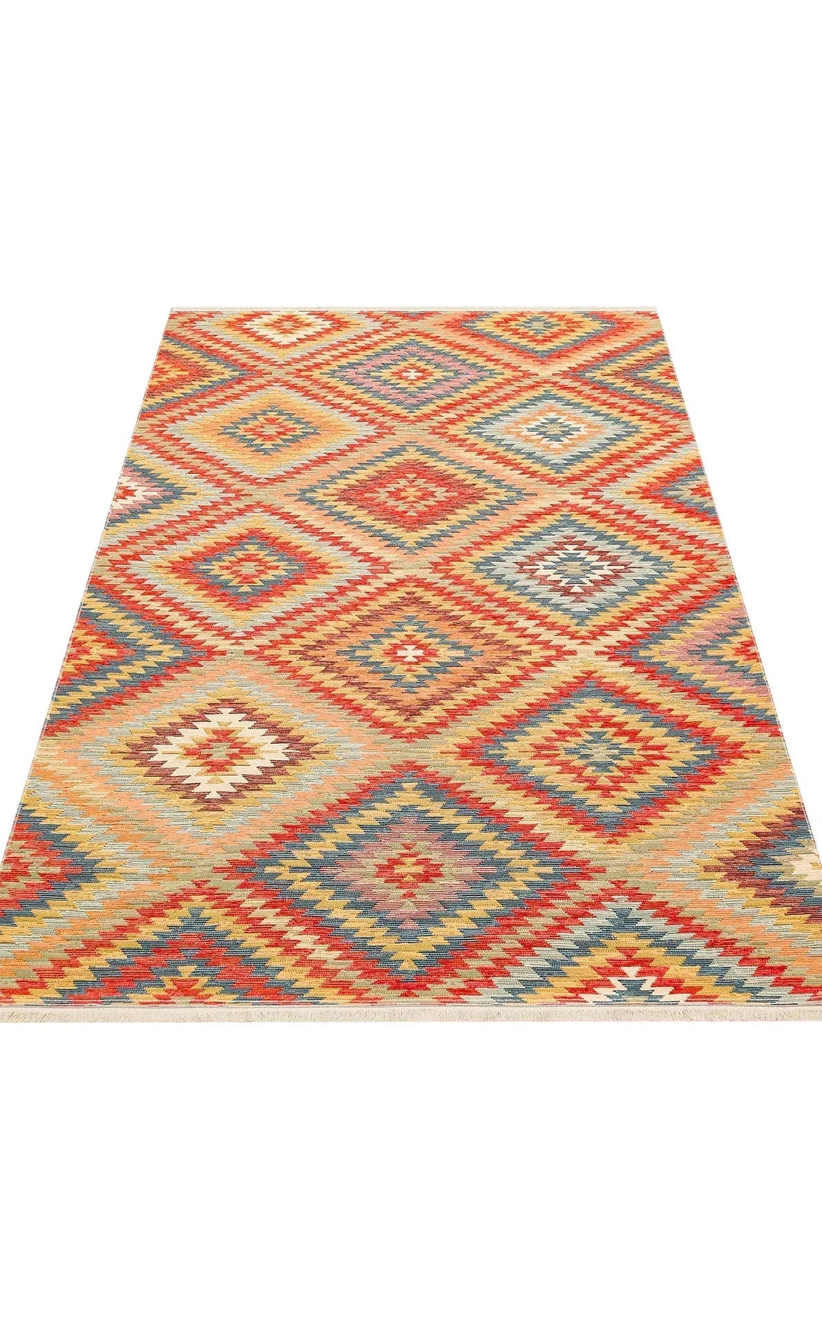 NOMAD 07 TERRA Yıkanabilir, Çift Taraflı Kullanıma Uygun Yumuşak Tuşeli Otantik Kilim - HALI VAGONU