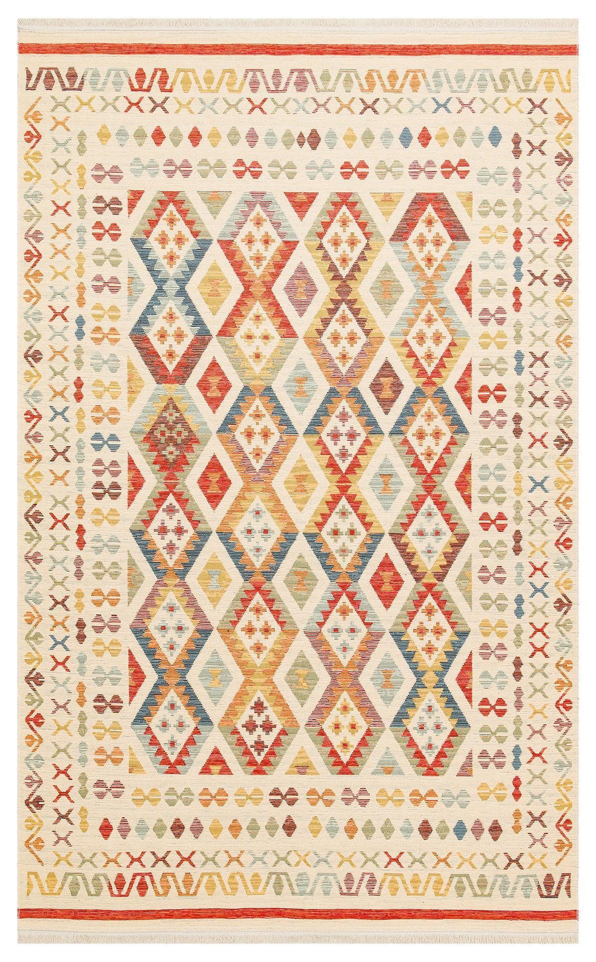 NOMAD 08 LIGHT MULTY Yıkanabilir, Çift Taraflı Kullanıma Uygun Yumuşak Tuşeli Otantik Kilim - HALI VAGONU