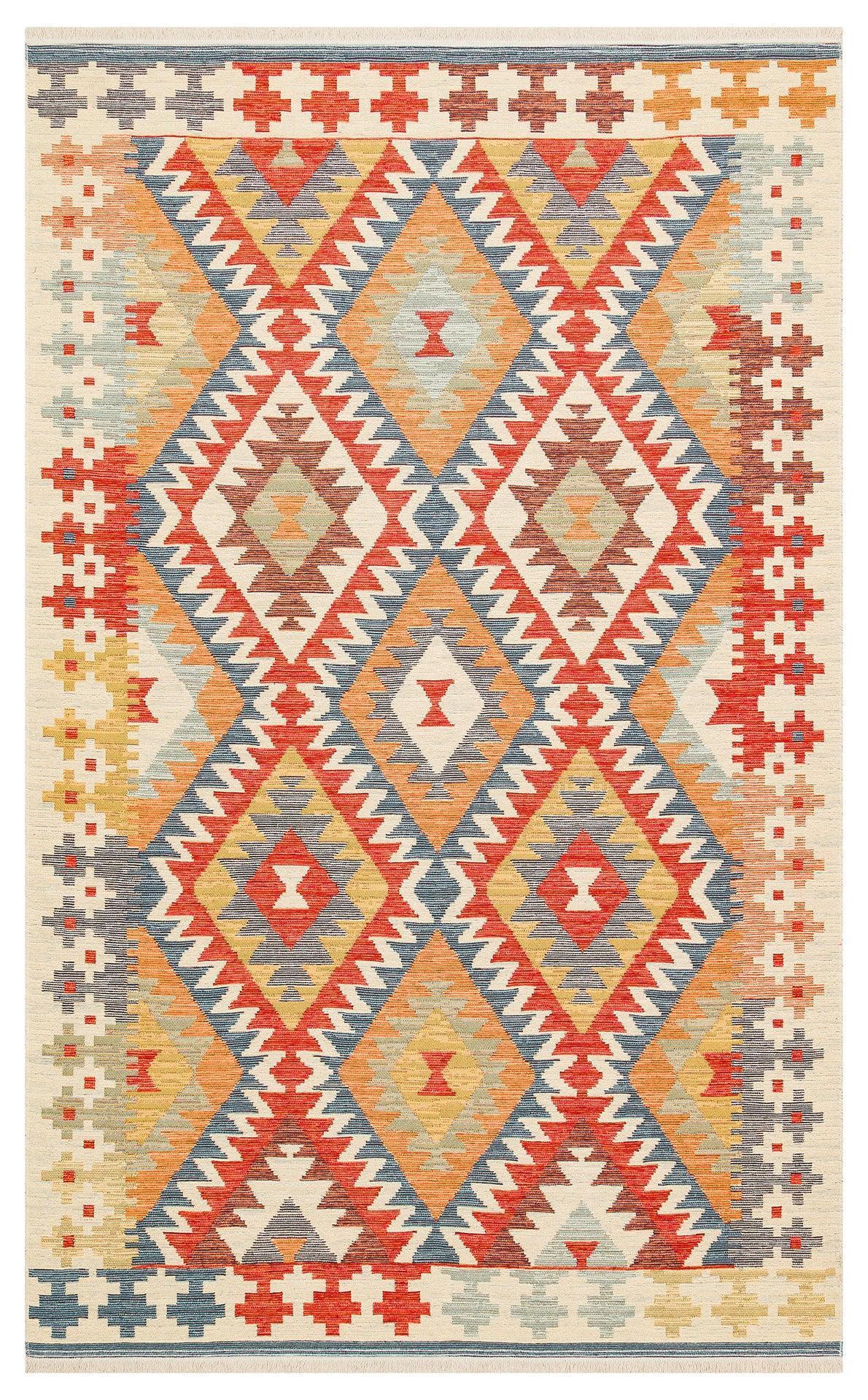 NOMAD 09 LIGHT MULTY Yıkanabilir, Çift Taraflı Kullanıma Uygun Yumuşak Tuşeli Otantik Kilim - HALI VAGONU