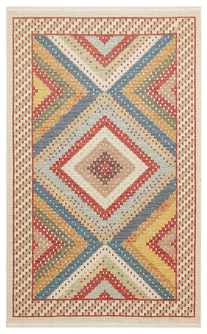 NOMAD 10 RED Yıkanabilir, Çift Taraflı Kullanıma Uygun Yumuşak Tuşeli Otantik Kilim - HALI VAGONU