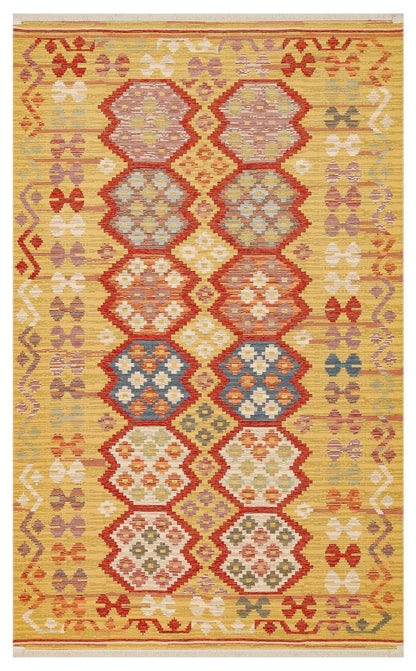 NOMAD NMD 03 RED Yıkanabilir, Çift Taraflı Kullanıma Uygun Yumuşak Tuşeli Otantik Kilim - HALI VAGONU