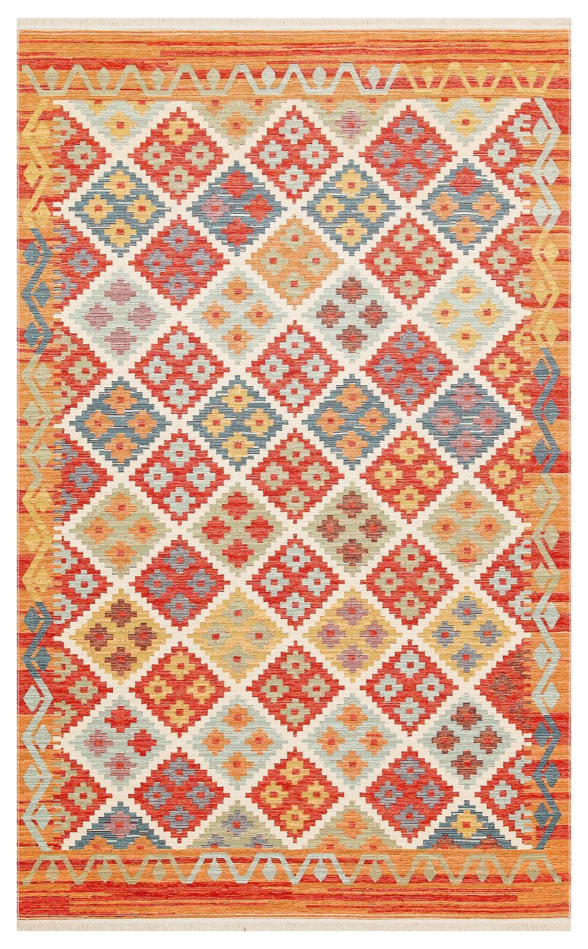 NOMAD NMD 05 TERRA Yıkanabilir, Çift Taraflı Kullanıma Uygun Yumuşak Tuşeli Otantik Kilim - HALI VAGONU