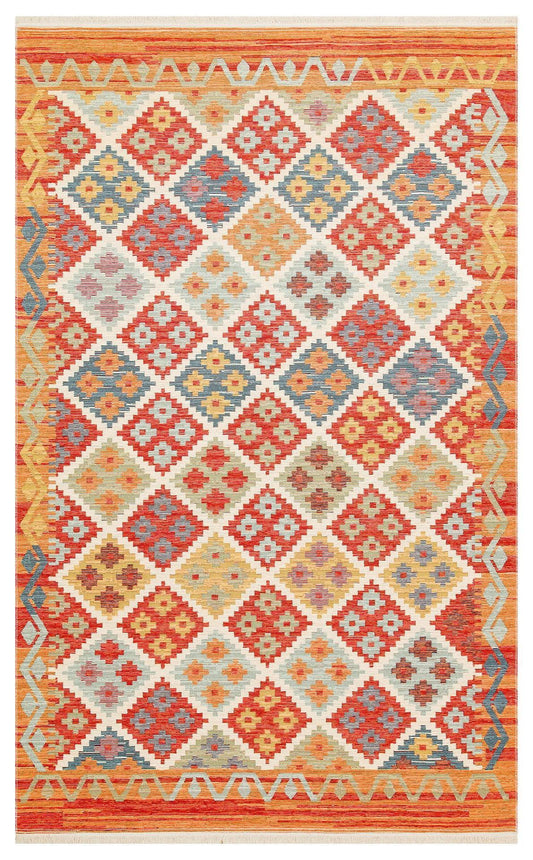 NOMAD NMD 05 TERRA Yıkanabilir, Çift Taraflı Kullanıma Uygun Yumuşak Tuşeli Otantik Kilim - HALI VAGONU