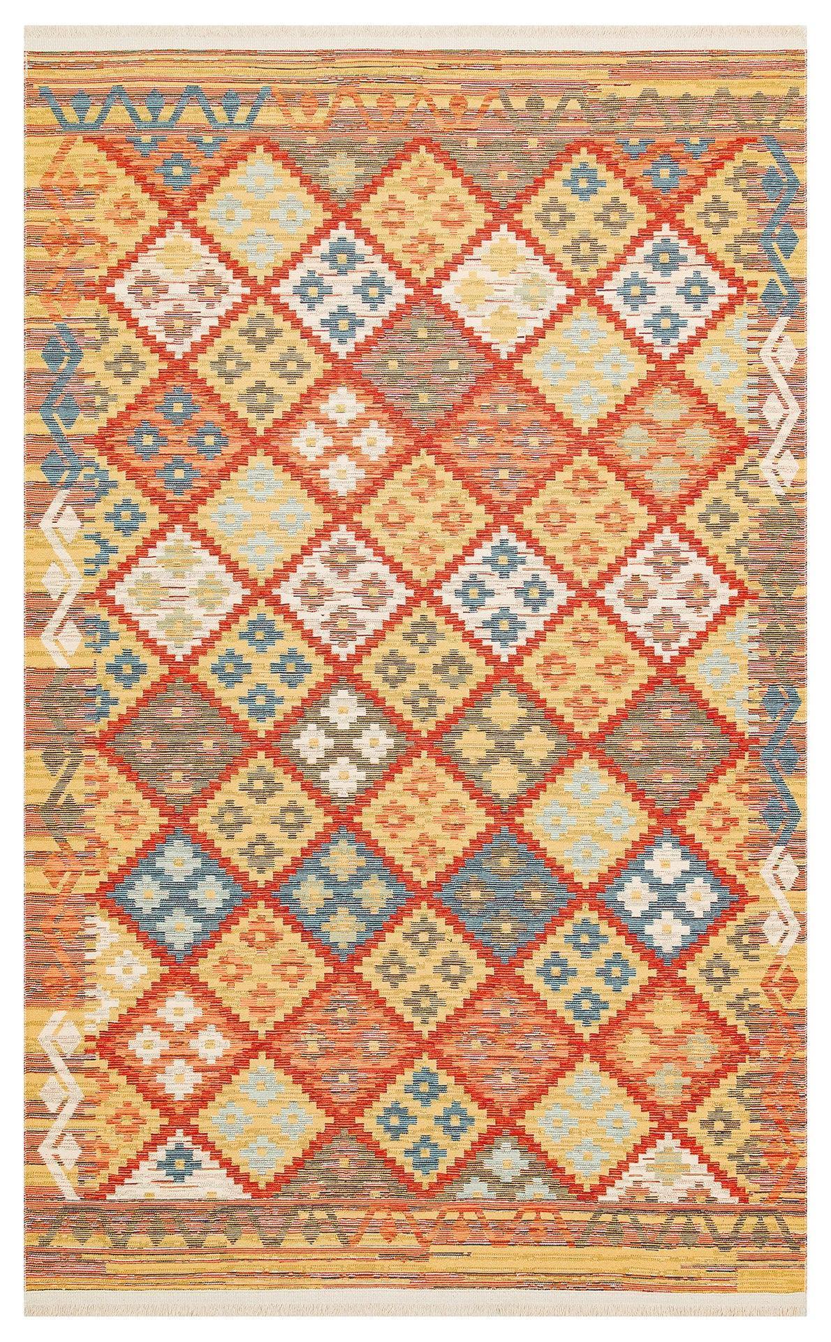 NOMAD NMD 05 TERRA Yıkanabilir, Çift Taraflı Kullanıma Uygun Yumuşak Tuşeli Otantik Kilim - HALI VAGONU