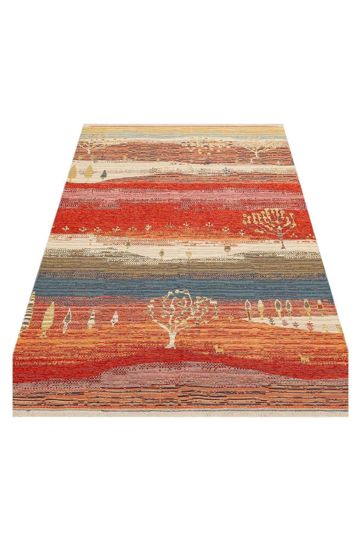 NOMAD NMD 12 TERRA Yıkanabilir, Çift Taraflı Kullanıma Uygun Yumuşak Tuşeli Otantik Kilim - HALI VAGONU