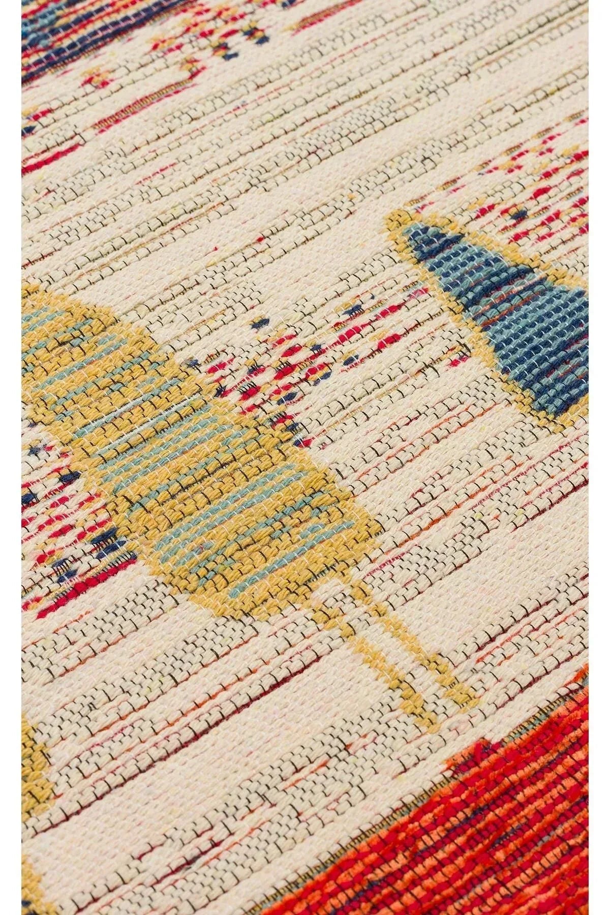 NOMAD NMD 12 TERRA Yıkanabilir, Çift Taraflı Kullanıma Uygun Yumuşak Tuşeli Otantik Kilim - HALI VAGONU