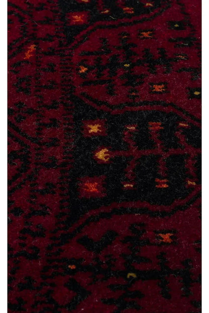 NOSTALJI 959 RED Q Afgan/Yağcıbedir Desenli El Emeği Özel Tezgahlarda Üretilen Modern Uşak Halısı - HALI VAGONU