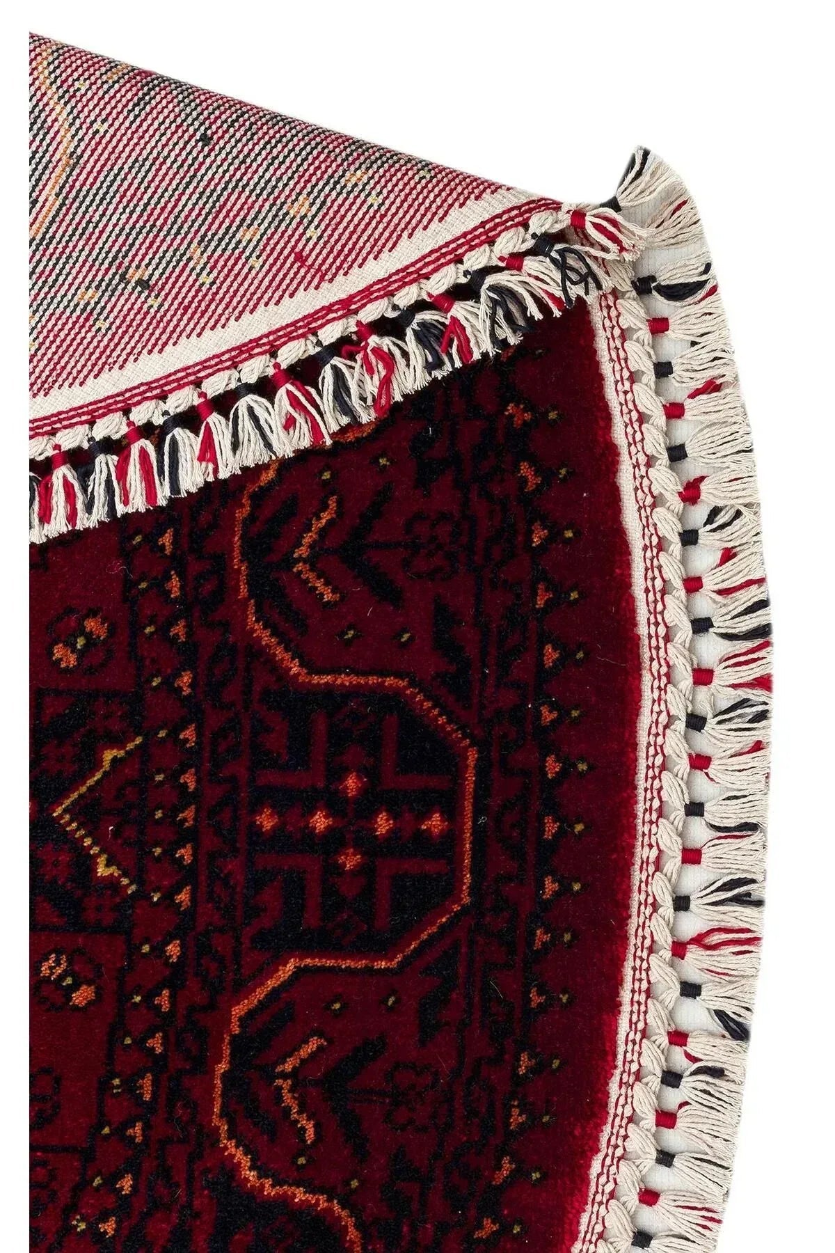 NOSTALJI 960 RED Q Afgan / Yağcıbedir Desenli El Emeği ile Özel Tezgahlarda Üretilen Uşak Halısı - HALI VAGONU