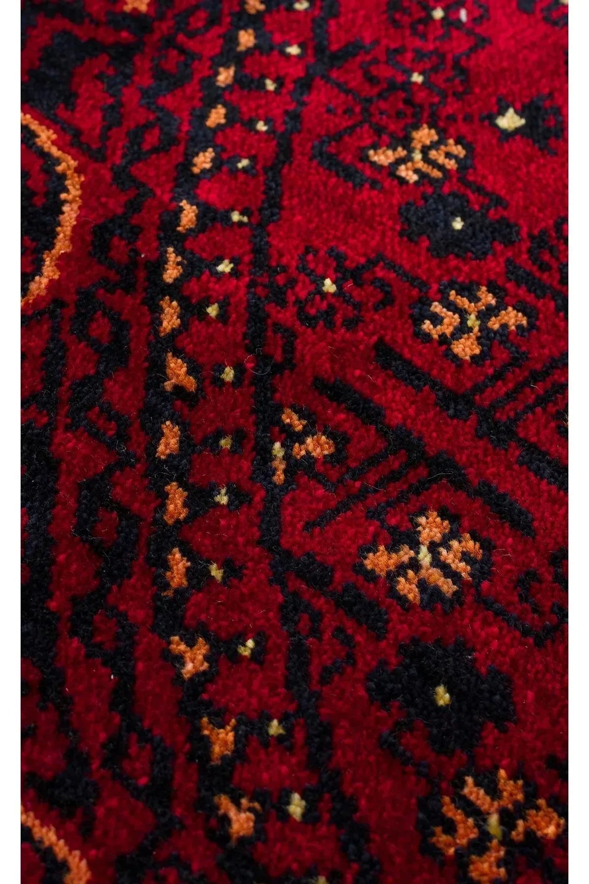 NOSTALJI 960 RED Q Afgan / Yağcıbedir Desenli El Emeği ile Özel Tezgahlarda Üretilen Uşak Halısı - HALI VAGONU