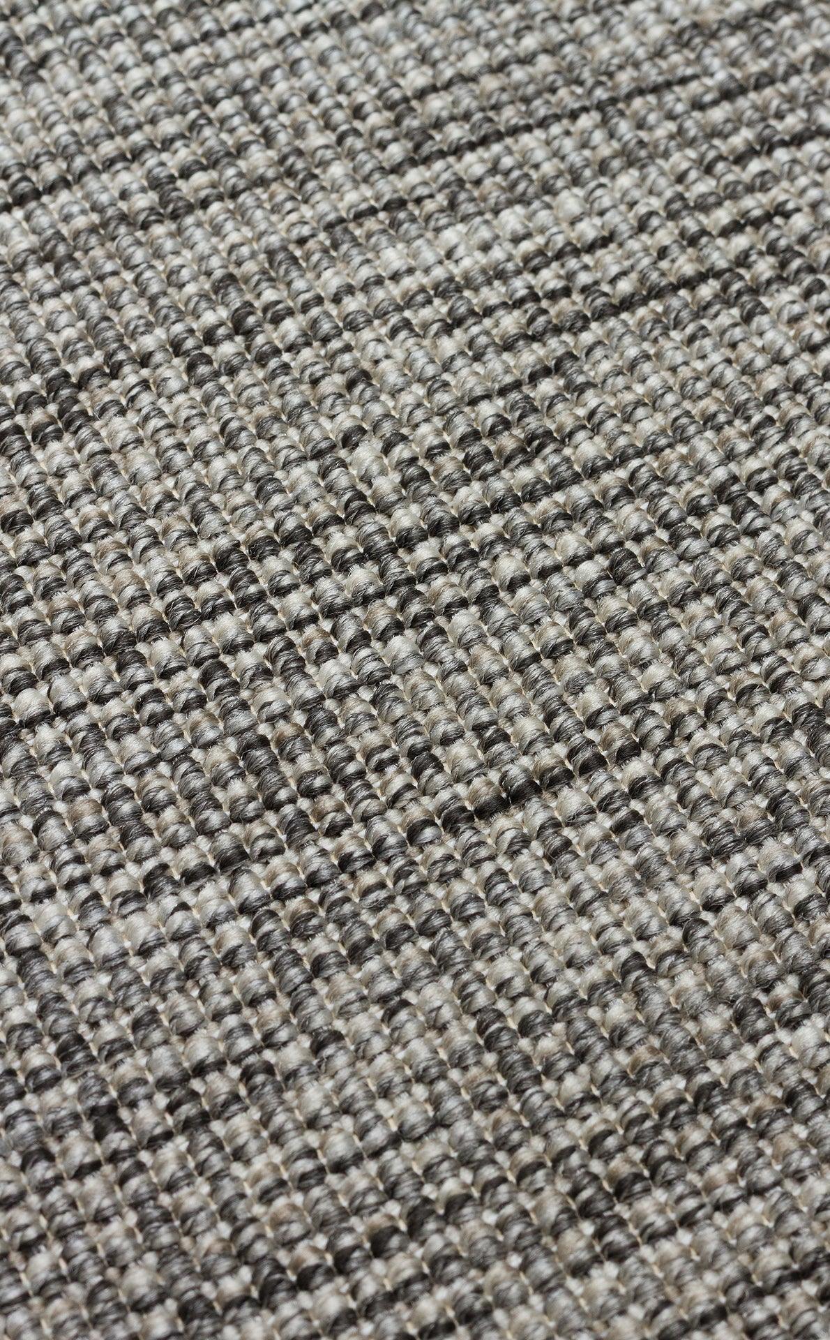 Siyah Kumaş Bordürlü Gri Sisal Halı - El Yapımı, Dayanıklı, Modern Tasarım - ZHR_2705_Grey_BRD_Black - HALI VAGONU