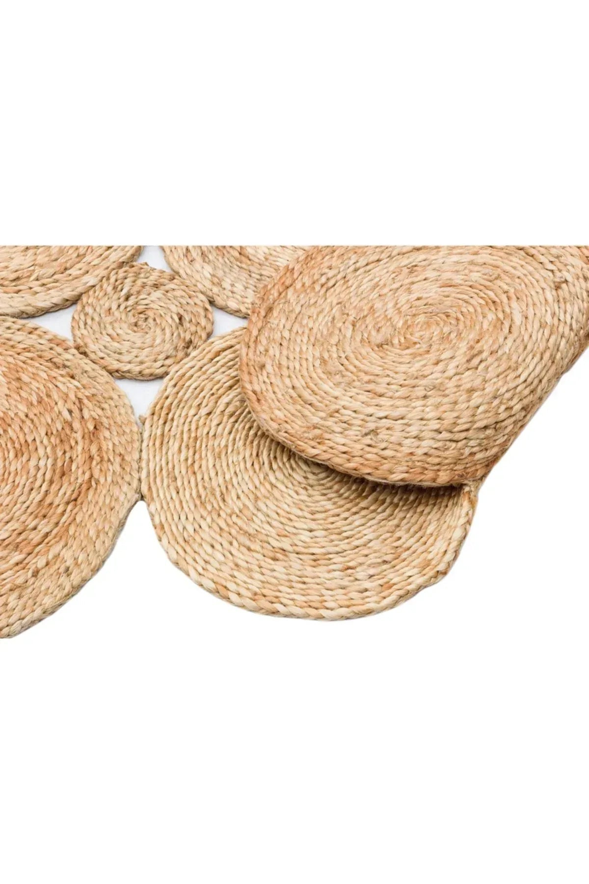 SOLO CA - 104 NATURAL XW Yuvarlak veya Oval El Dokuma Naturel Jüt Hasır Halı - HALI VAGONU