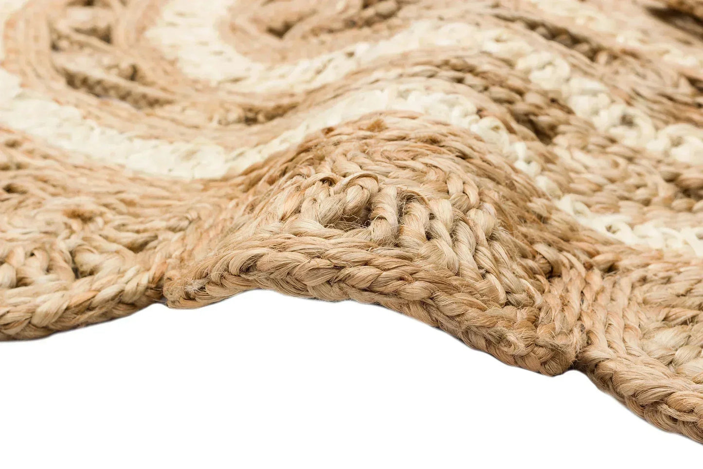 SOLO CA - 105 Natural White XW Yuvarlak veya Oval El Dokuma Naturel Jüt Hasır Halı - HALI VAGONU