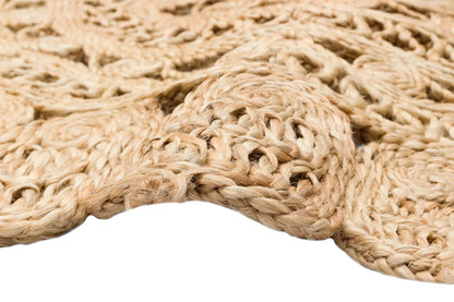 SOLO CA - 108 Natural XW Yuvarlak veya Oval El Dokuma Naturel Jüt Hasır Halı - HALI VAGONU