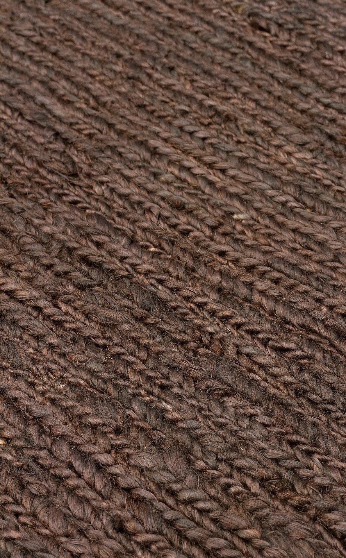 Soumak SMK Plain Brown Örgülü Naturel Kendir Halı - HALI VAGONU