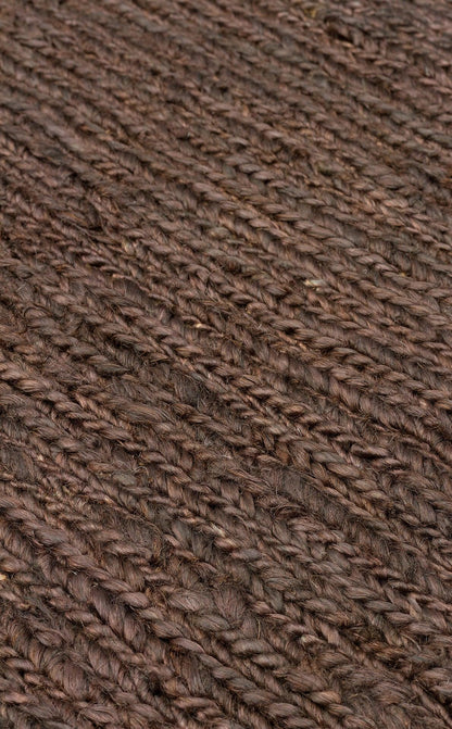 Soumak SMK Plain Brown Örgülü Naturel Kendir Halı - HALI VAGONU