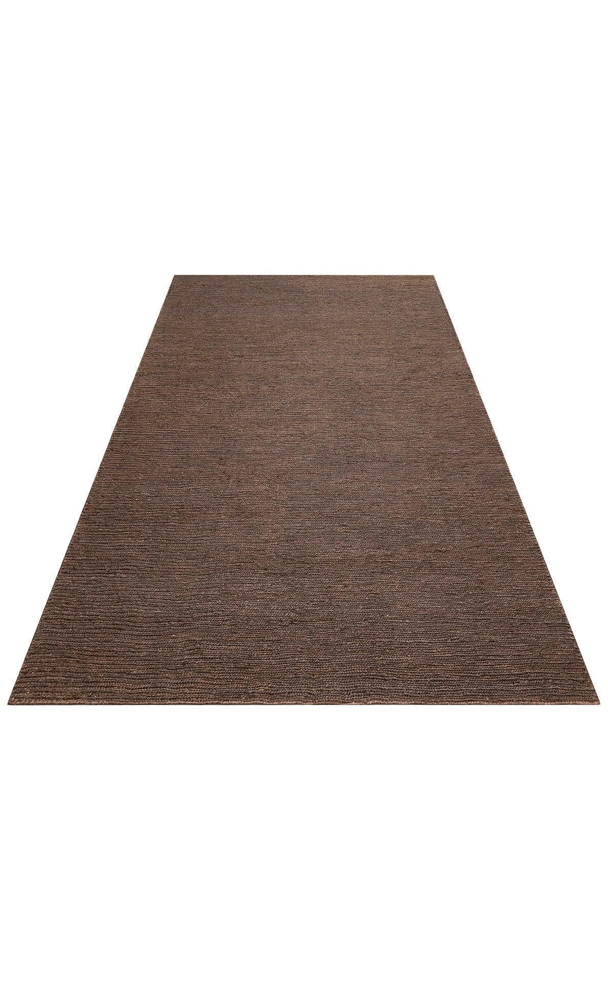 Soumak SMK Plain Brown Örgülü Naturel Kendir Halı - HALI VAGONU