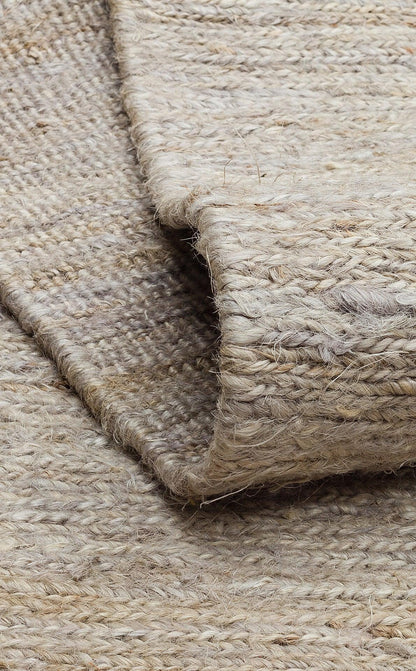 Soumak SMK Plain Grey Örgülü Naturel Kendir Halı - HALI VAGONU