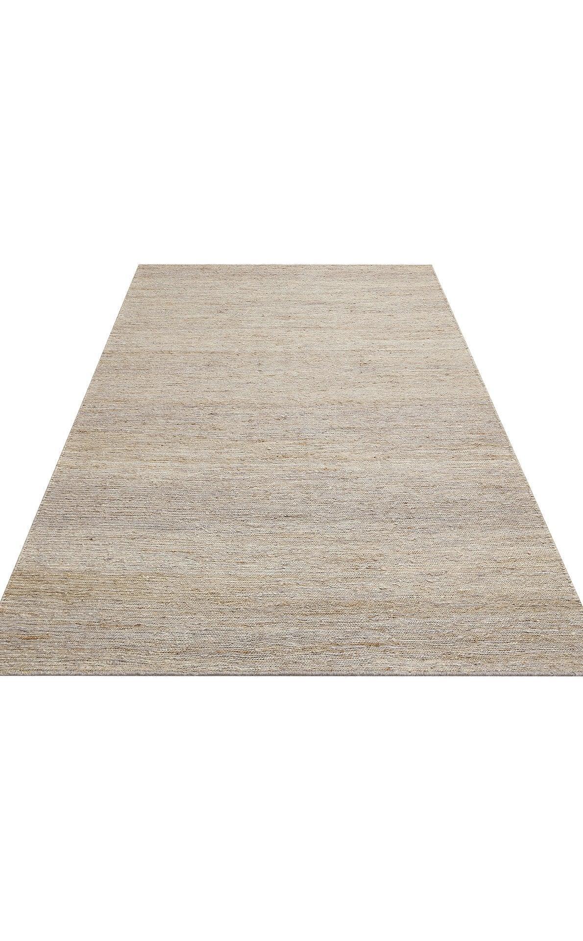Soumak SMK Plain Grey Örgülü Naturel Kendir Halı - HALI VAGONU