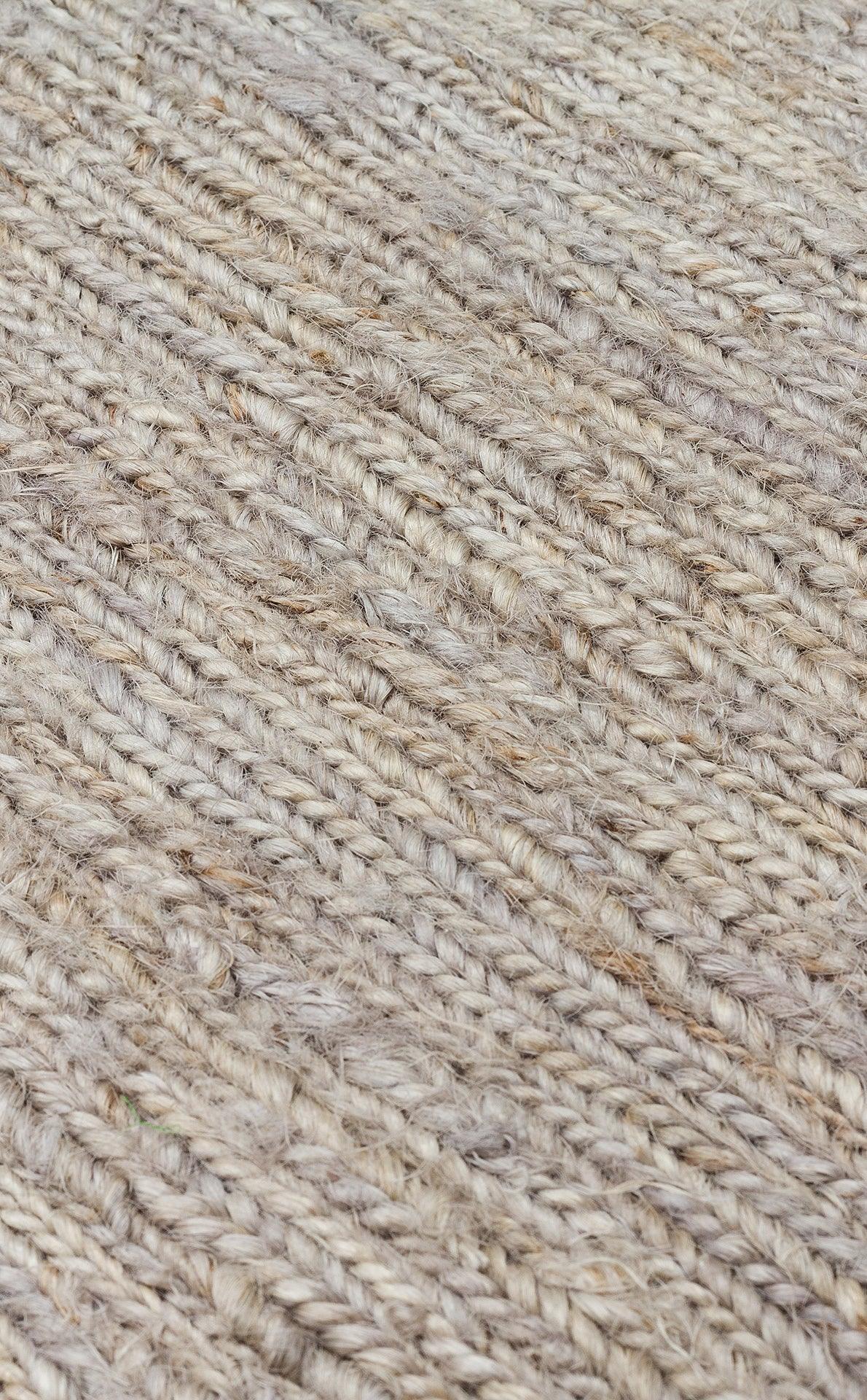 Soumak SMK Plain Grey Örgülü Naturel Kendir Halı - HALI VAGONU
