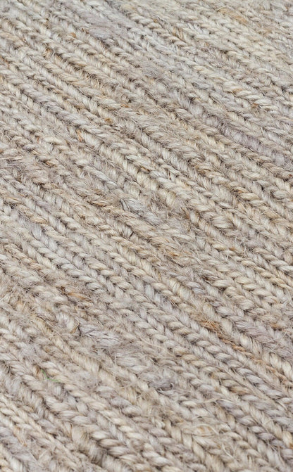 Soumak SMK Plain Grey Örgülü Naturel Kendir Halı - HALI VAGONU