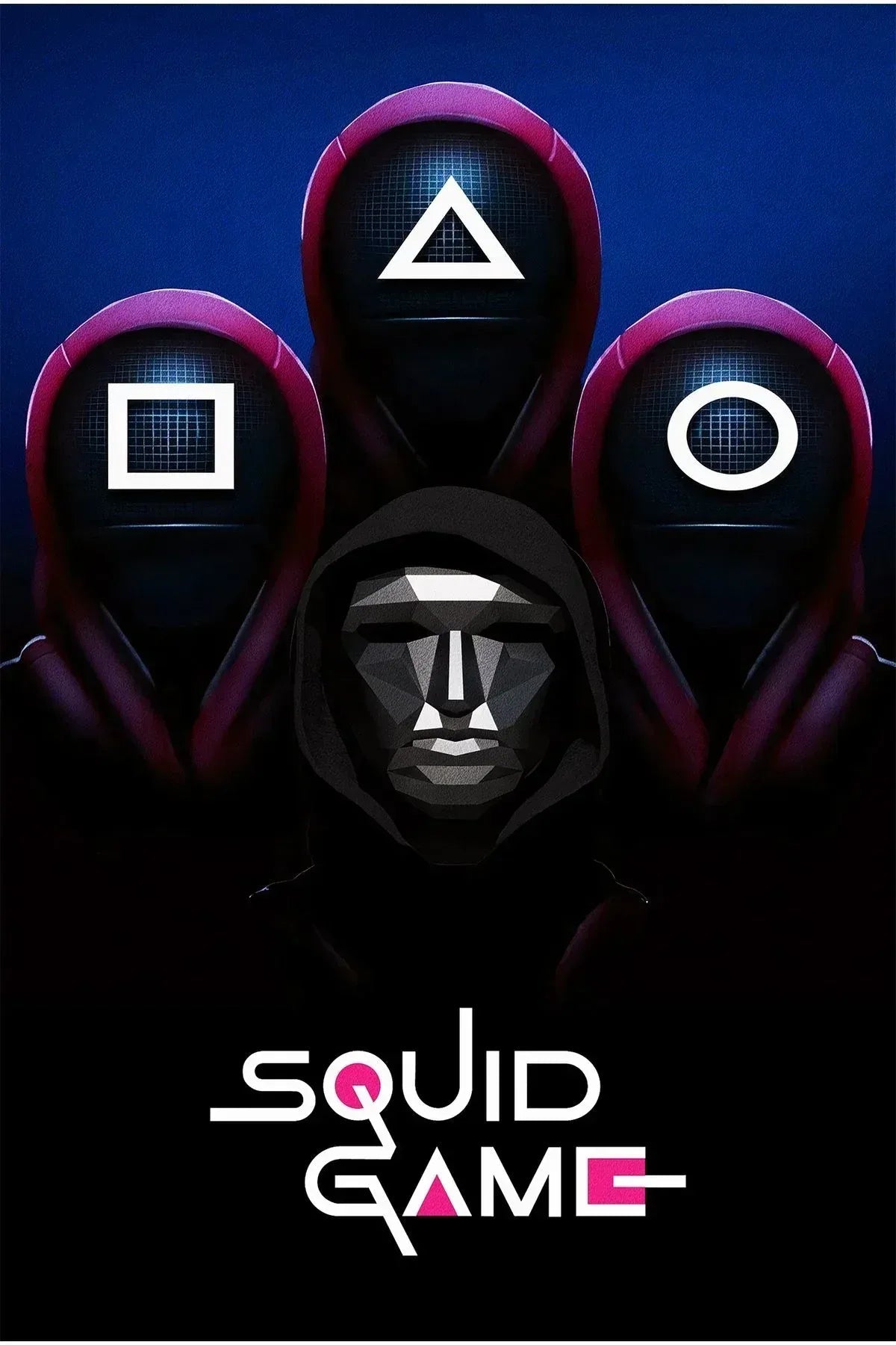 Squid Game Temalı Canlı Pembe Tonlarında Dokuma Taban Salon Halısı Çocuk Halısı Halı Vagonu 260 - HALI VAGONU
