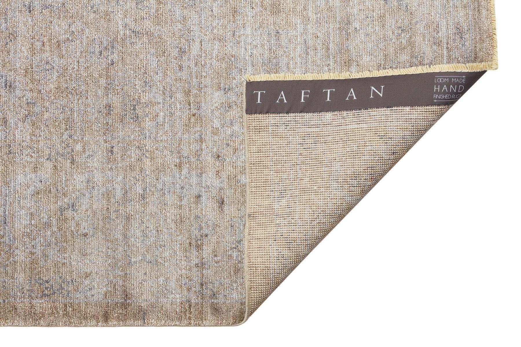 TAFTAN TF 02 BEİGE Pakistan Overdyed Tarzı Özel Hav Vermeyen ve El Emeği ile Özel Tezgahlarda Üretilen Uşak Halısı - HALI VAGONU