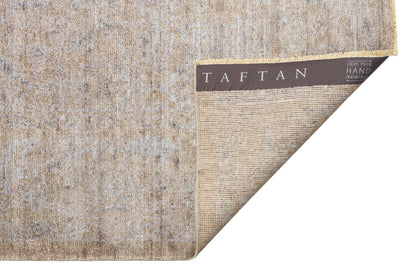 TAFTAN TF 02 BEİGE Pakistan Overdyed Tarzı Özel Hav Vermeyen ve El Emeği ile Özel Tezgahlarda Üretilen Uşak Halısı - HALI VAGONU