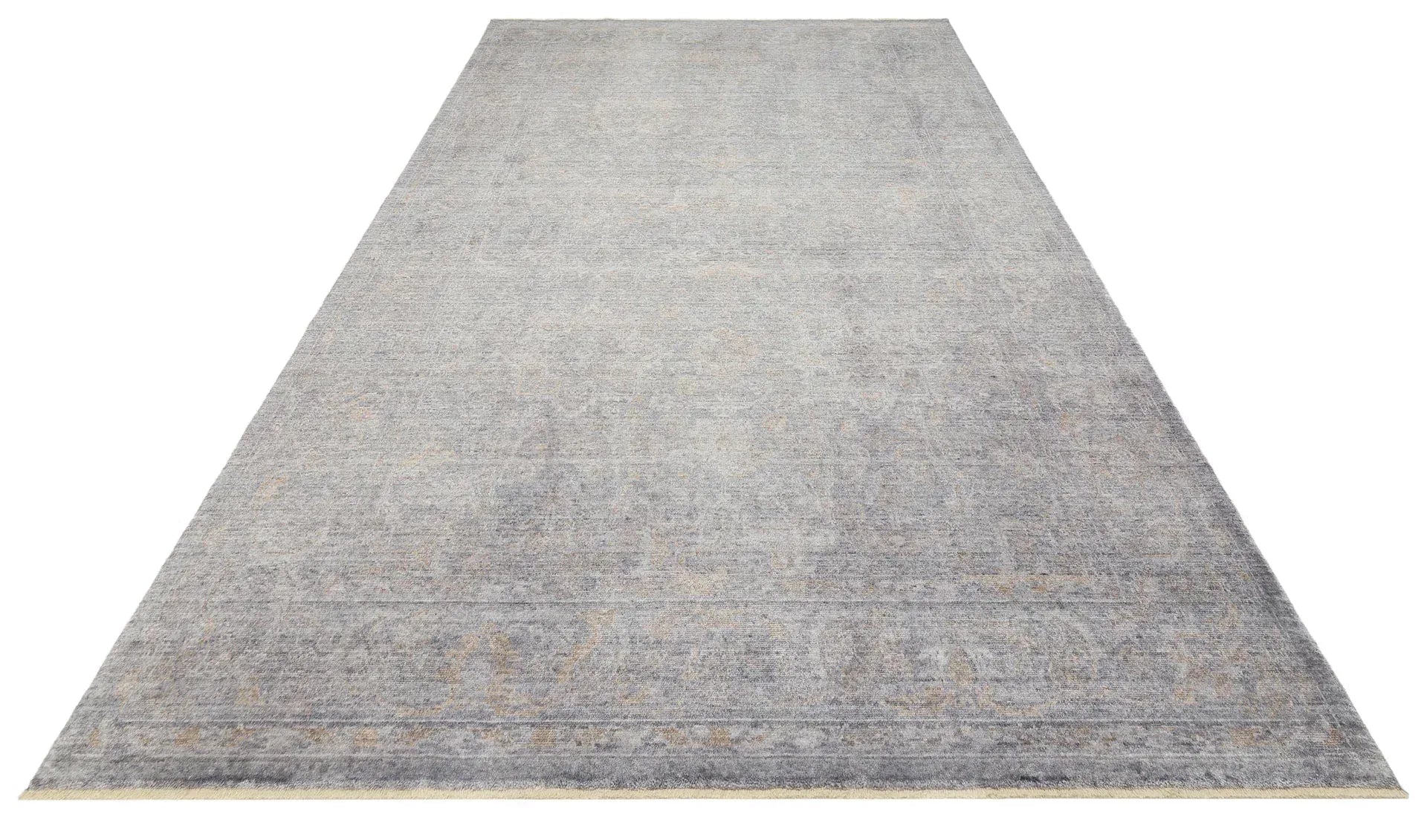 TAFTAN TF 02 DARK GREY BRONZE Pakistan Overdyed Tarzı Özel Hav Vermeyen ve El Emeği ile Özel Tezgahlarda Üretilen Uşak Halısı - HALI VAGONU