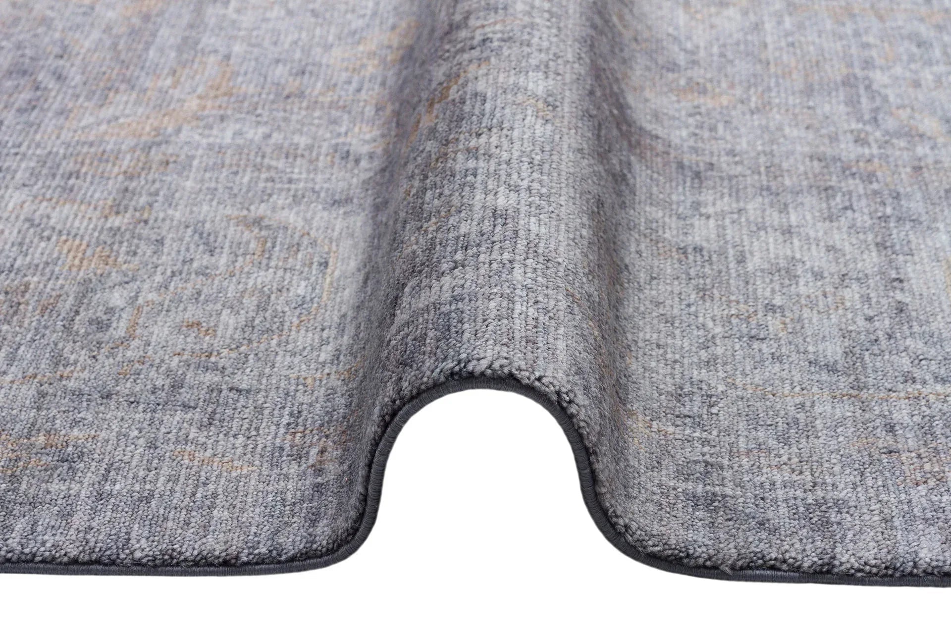 TAFTAN TF 02 DARK GREY BRONZE Pakistan Overdyed Tarzı Özel Hav Vermeyen ve El Emeği ile Özel Tezgahlarda Üretilen Uşak Halısı - HALI VAGONU