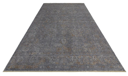 TAFTAN TF 02 DARK GREY BRONZE Pakistan Overdyed Tarzı Özel Hav Vermeyen ve El Emeği ile Özel Tezgahlarda Üretilen Uşak Halısı - HALI VAGONU