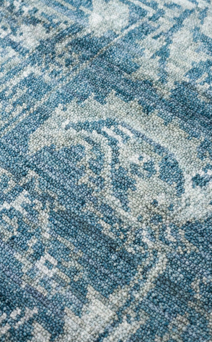 TAFTAN TF 02 NAVY Pakistan Overdyed Tarzı Özel Hav Vermeyen ve El Emeği ile Özel Tezgahlarda Üretilen Uşak Halısı - HALI VAGONU