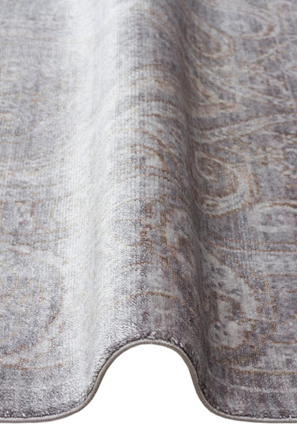 TAFTAN TF 03 DARK GREY BRONZE Pakistan Overdyed Tarzı Özel Hav Vermeyen ve El Emeği ile Özel Tezgahlarda Üretilen Uşak Halısı - HALI VAGONU