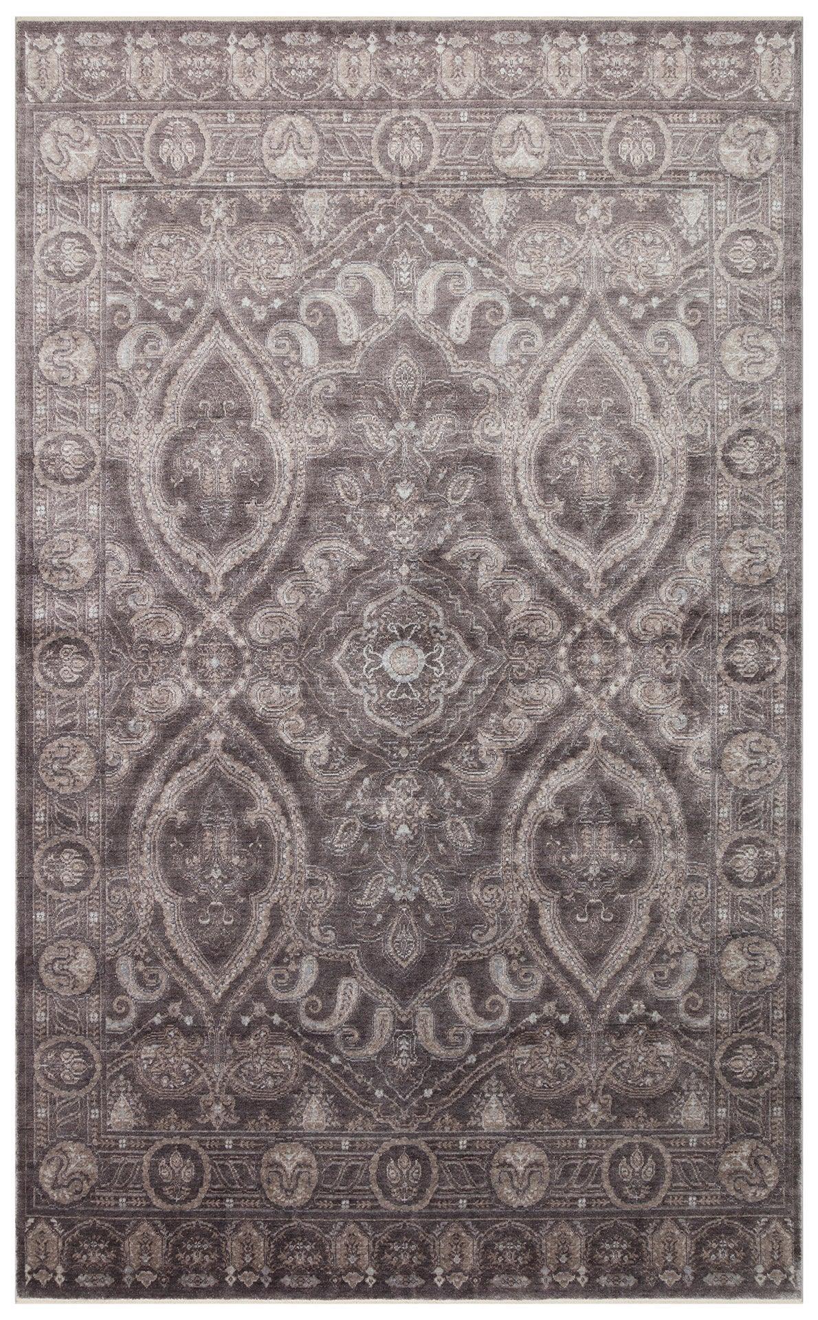 TAFTAN TF 03 SMOKE GREY Pakistan Overdyed Tarzı Özel Hav Vermeyen ve El Emeği ile Özel Tezgahlarda Üretilen Uşak Halısı - HALI VAGONU