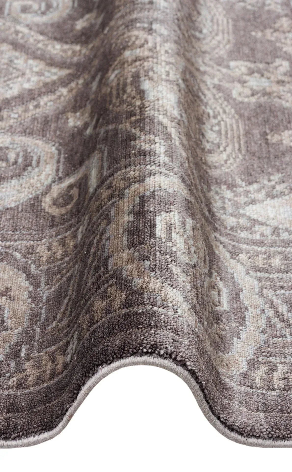 TAFTAN TF 03 SMOKE GREY Pakistan Overdyed Tarzı Özel Hav Vermeyen ve El Emeği ile Özel Tezgahlarda Üretilen Uşak Halısı - HALI VAGONU