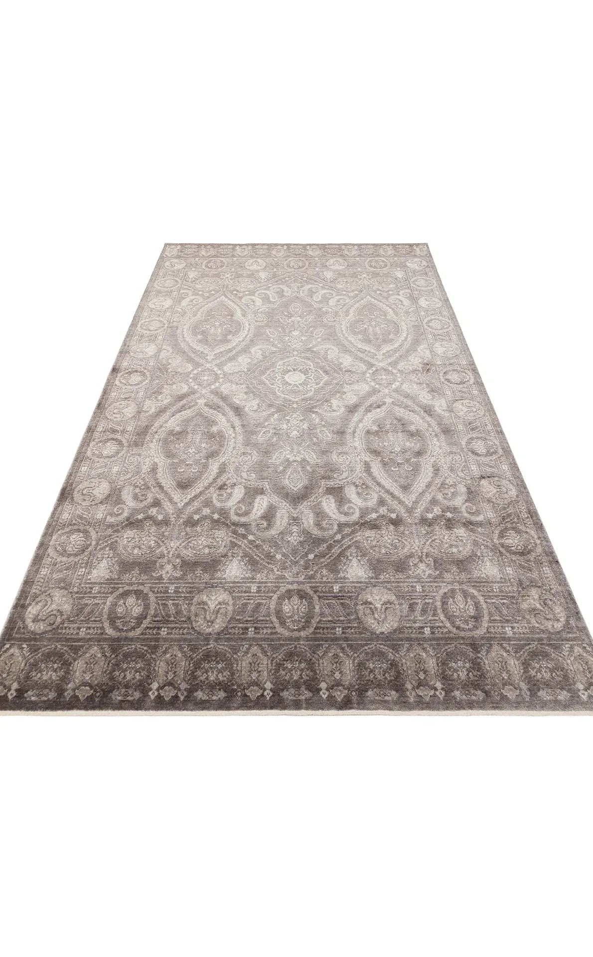 TAFTAN TF 03 SMOKE GREY Pakistan Overdyed Tarzı Özel Hav Vermeyen ve El Emeği ile Özel Tezgahlarda Üretilen Uşak Halısı - HALI VAGONU